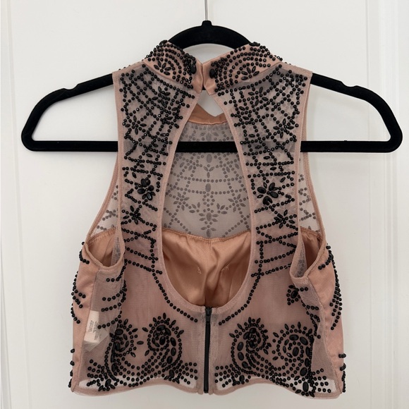 Deco-Beaded Two-Piece Dress Halter top - Picture 7 of 11